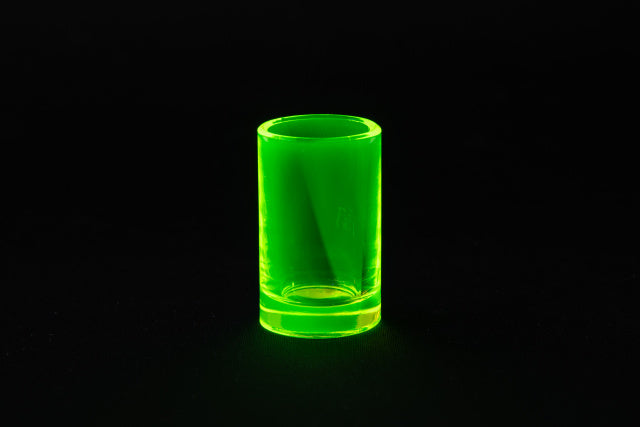 Uranium Glass Tableware (Glow under UV) - Glass for Shots, Czech Republic