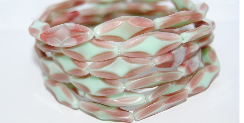 Table Cut Spindle Beads, 77553 Matte (77553 M), Glass, Czech Republic