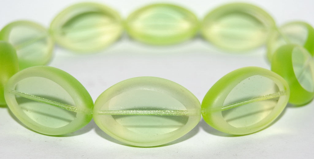 Table Cut Oval Beads Roach, 57801 (57801), Glass, Czech Republic