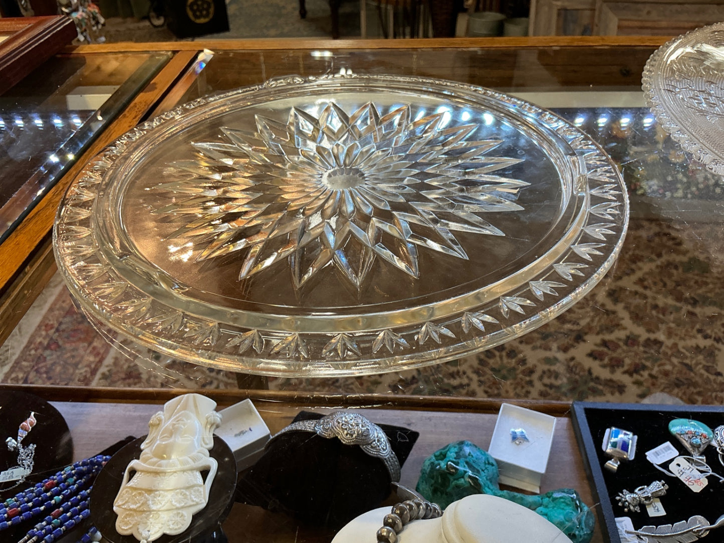 Glass platter Clear Glass