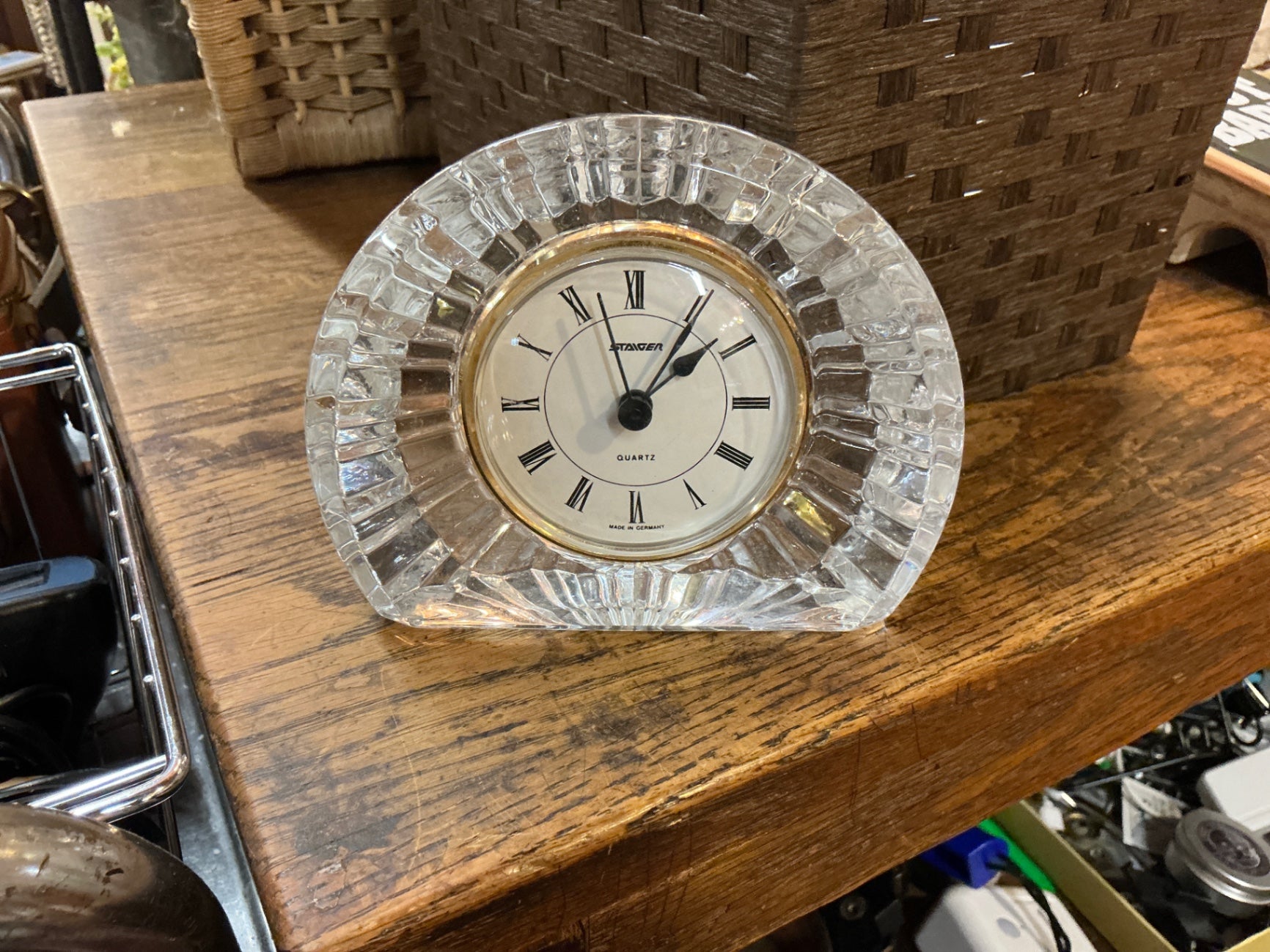 Table clock Clear Glass and metal