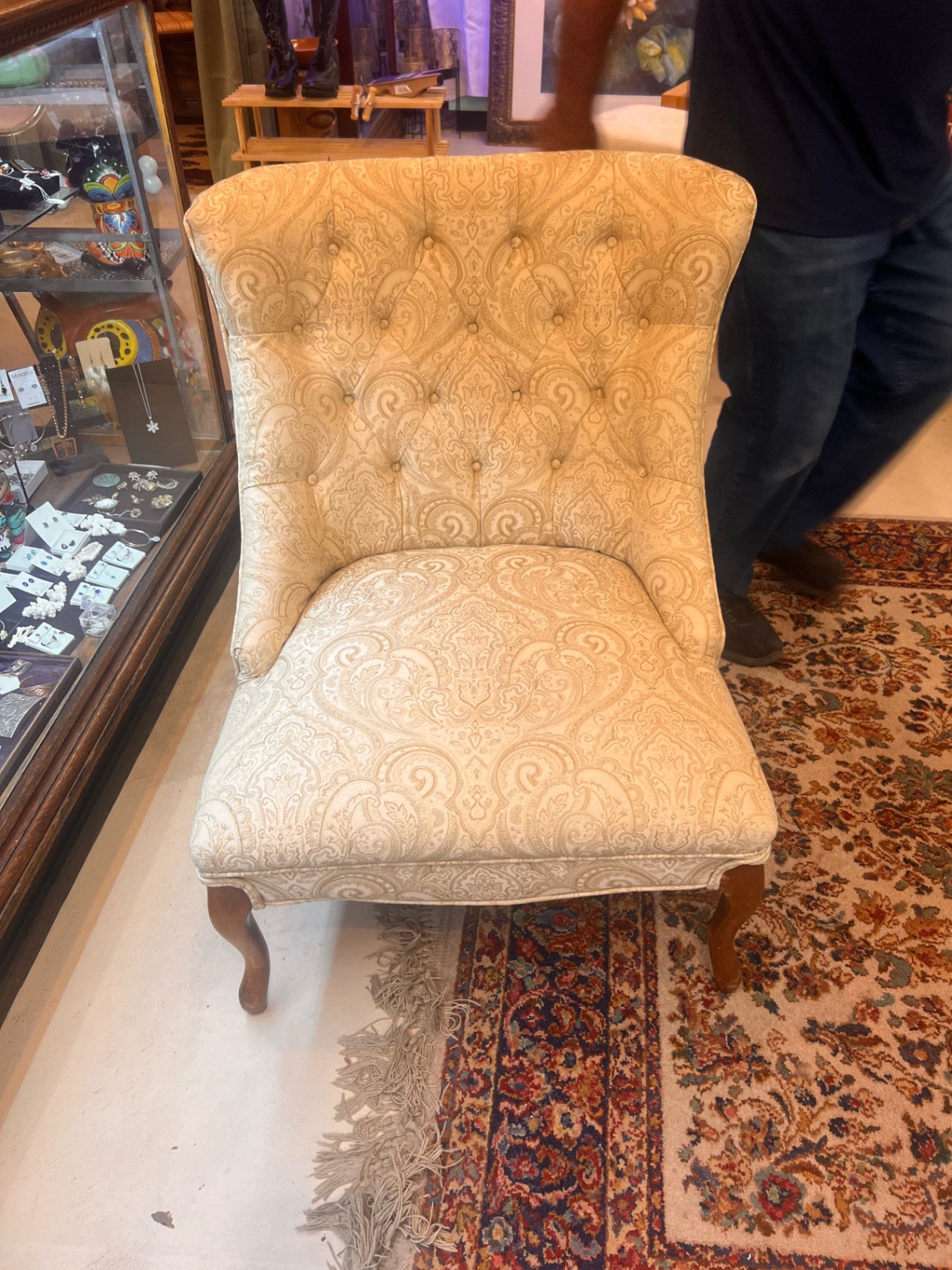 Chair Beige Upholstered fabric