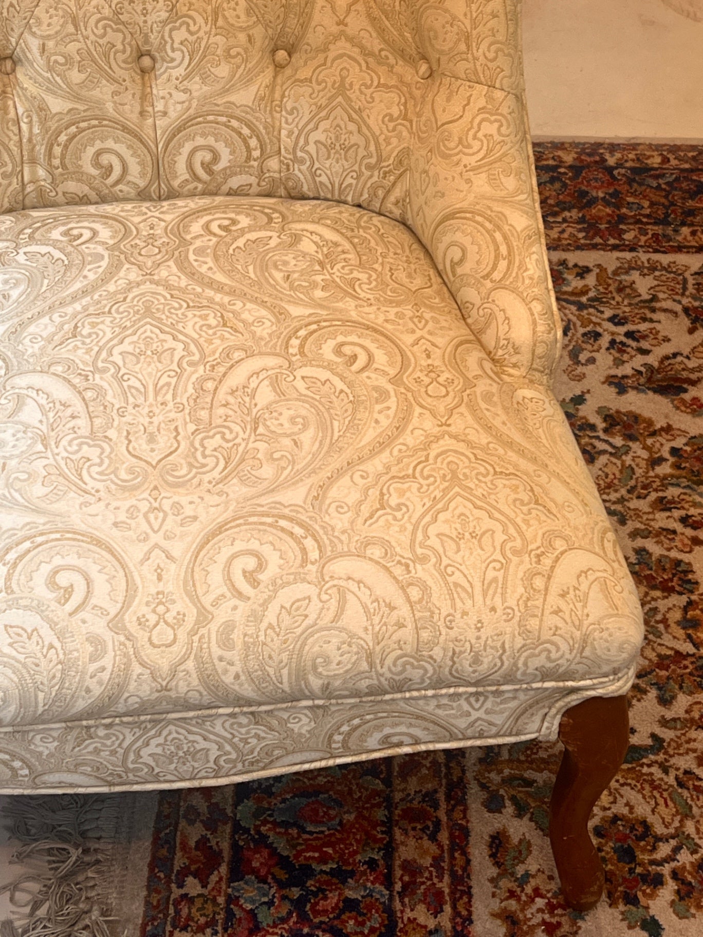 Chair Beige Upholstered fabric