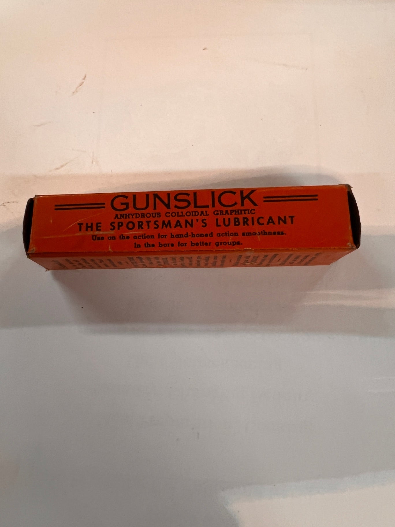 Vintage Gunslick Sportsman’s Lubricant Tube w/ Original Box – Anhydrous Graphite Gun Oil – 1950s Hunting Gear