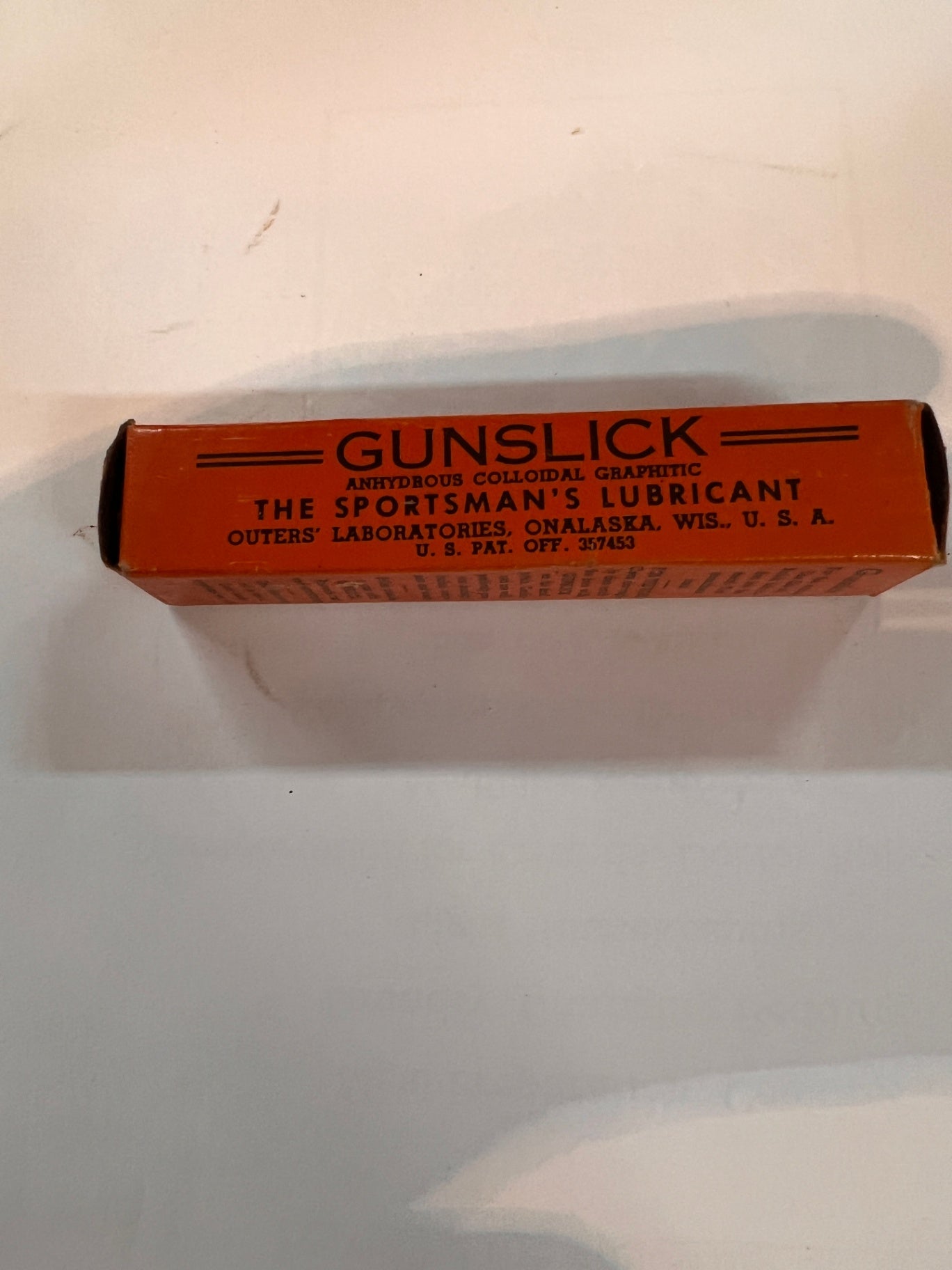 Vintage Gunslick Sportsman’s Lubricant Tube w/ Original Box – Anhydrous Graphite Gun Oil – 1950s Hunting Gear
