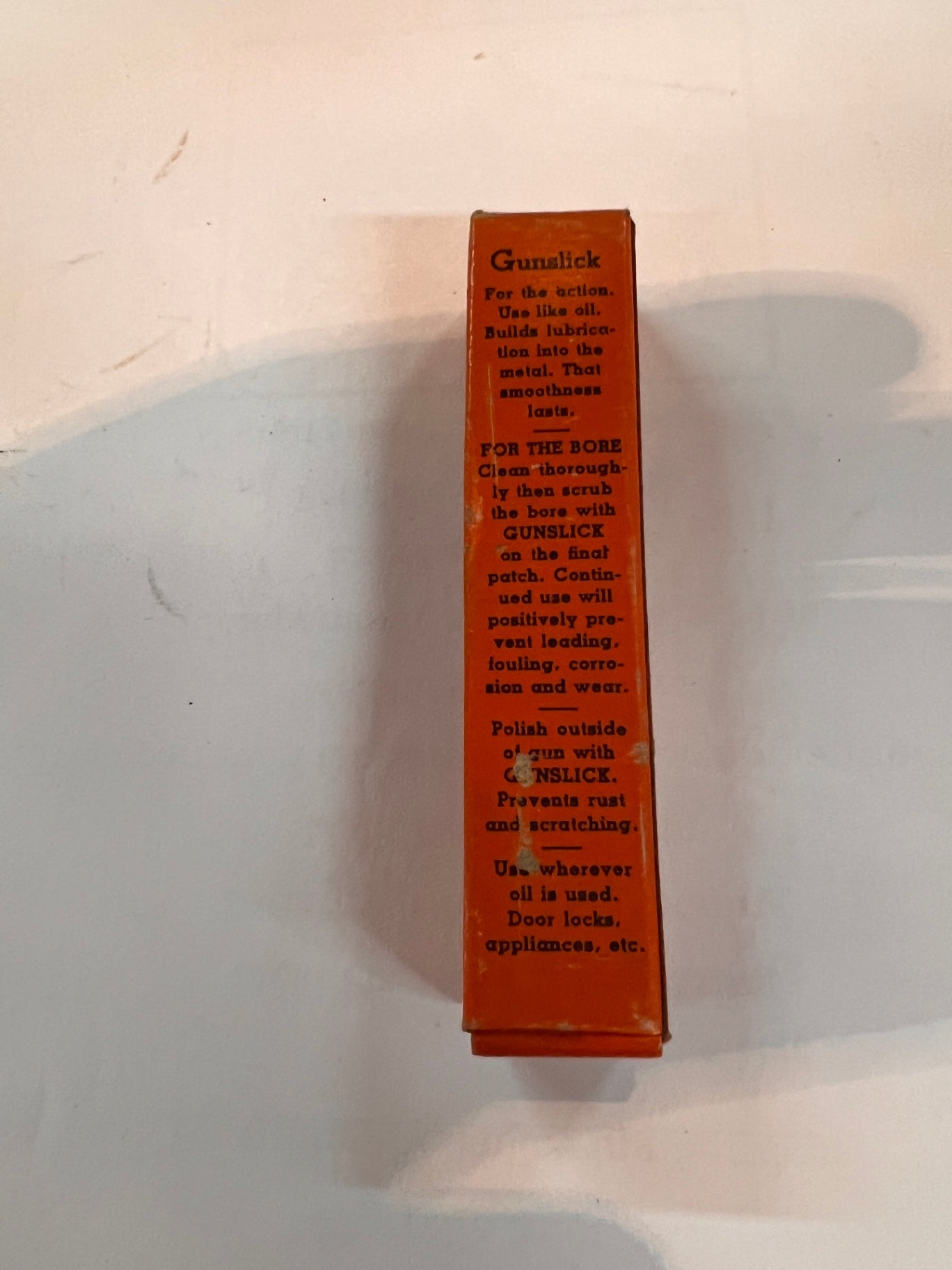 Vintage Gunslick Sportsman’s Lubricant Tube w/ Original Box – Anhydrous Graphite Gun Oil – 1950s Hunting Gear