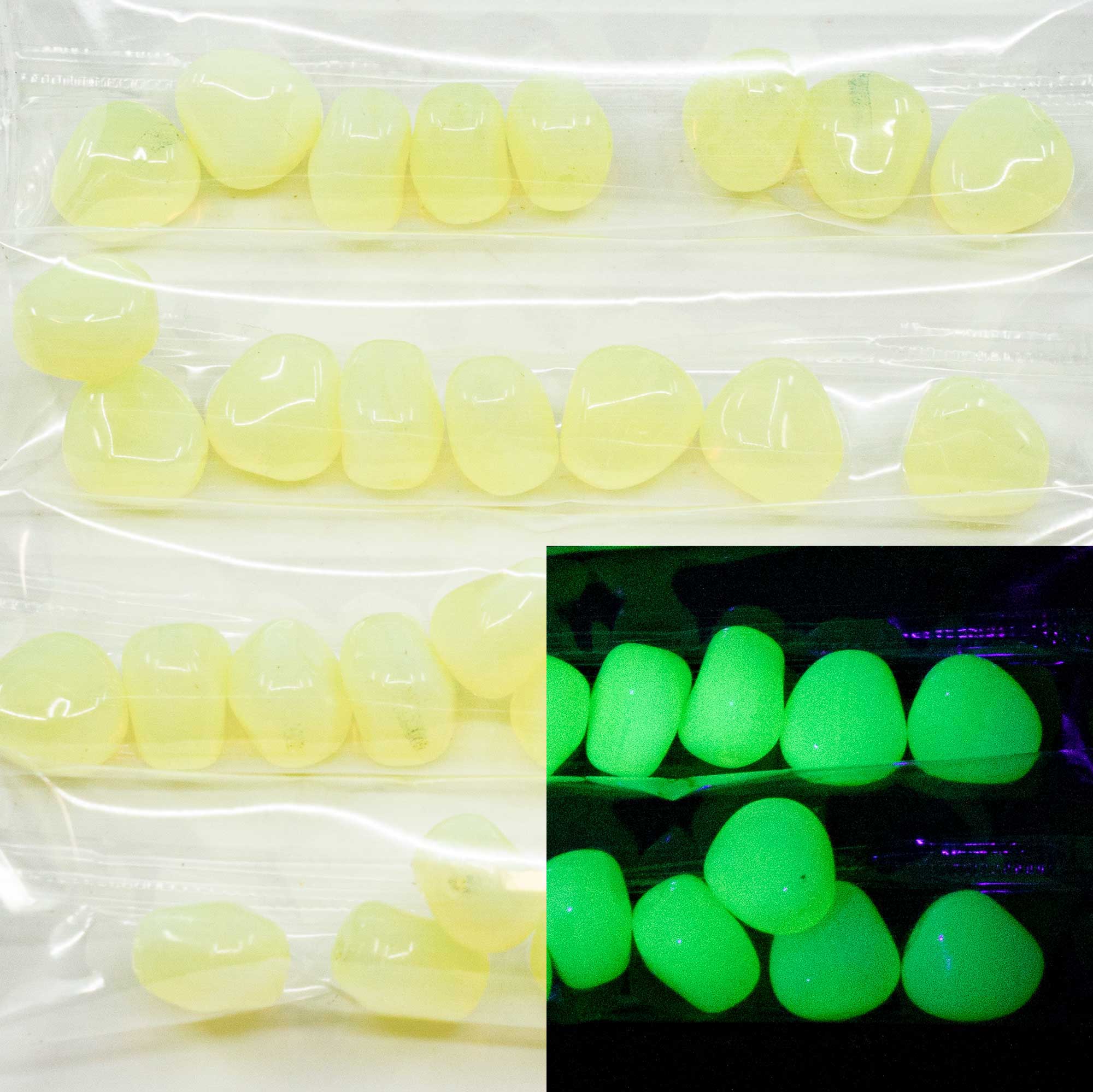 OUTLET 10 grams Shaped Pressed Beads, 11 x 10 mm, Opal Yellow (81000), Glass, Czech Republic