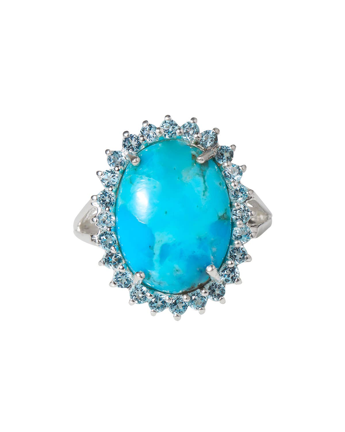 Blue Copper Turquoise 925 Sterling Silver Ring Jewelry: 7