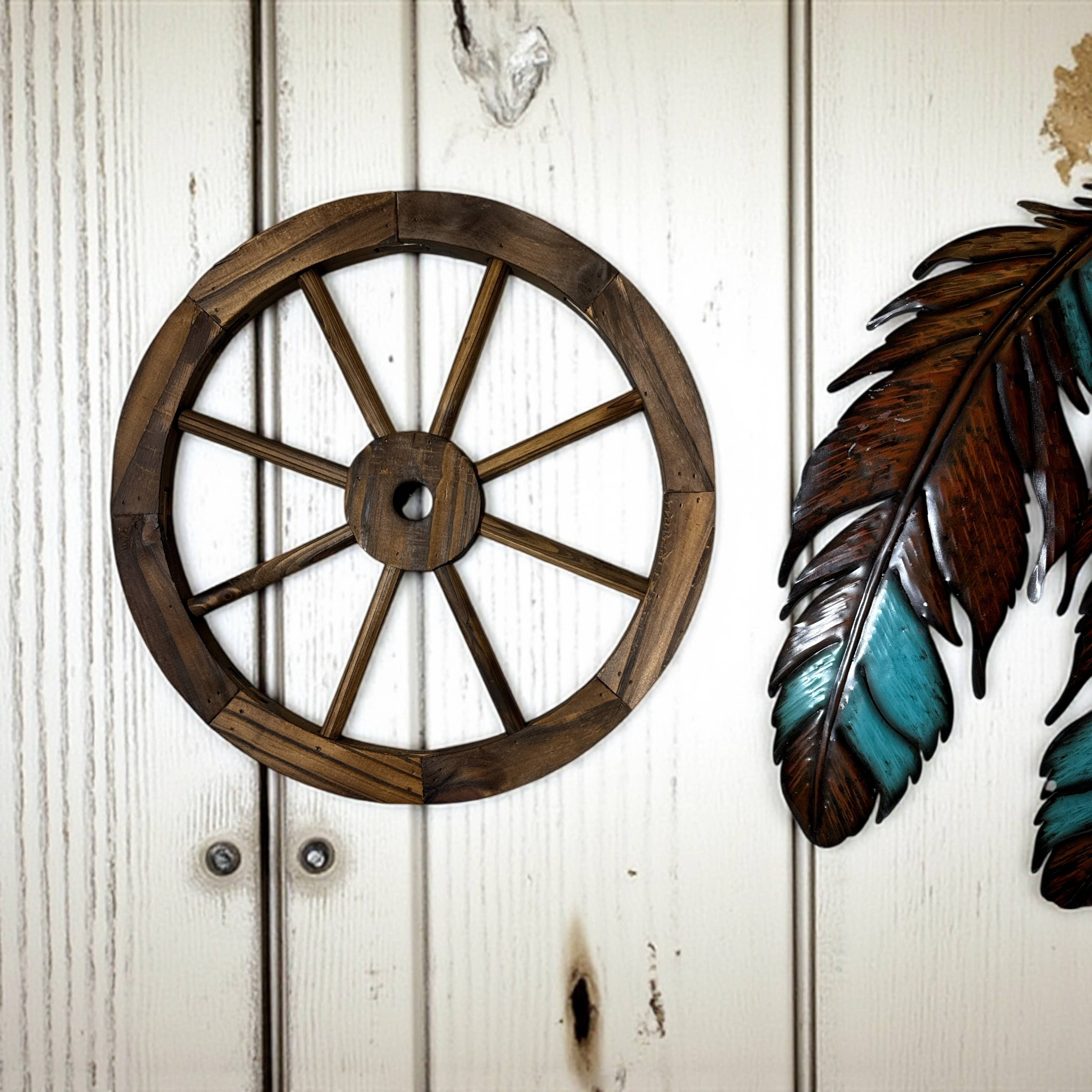 WOOD WAGON WHEEL 15.75" X 1"