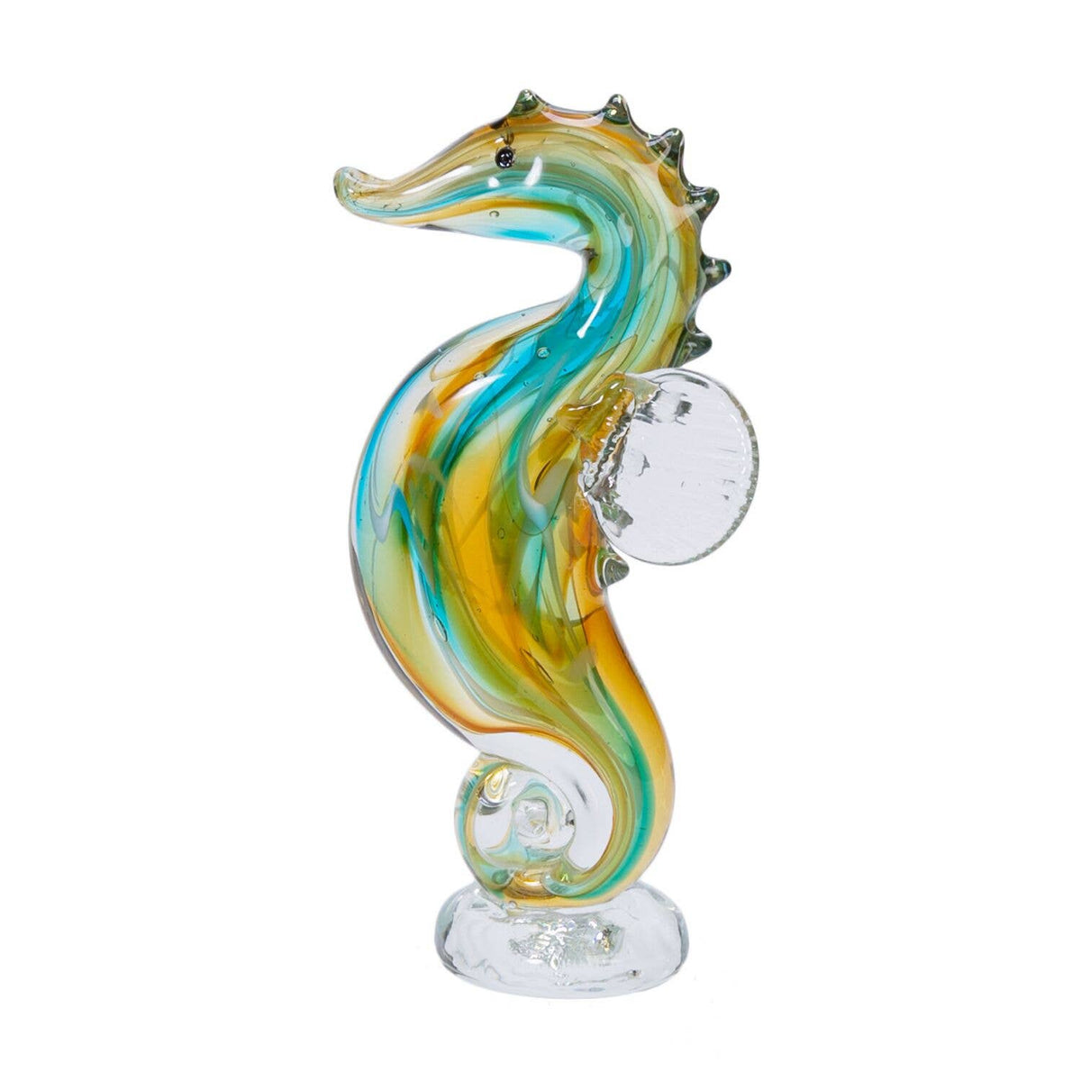 Tropic Color Seahorse Glass Decorative Figurine