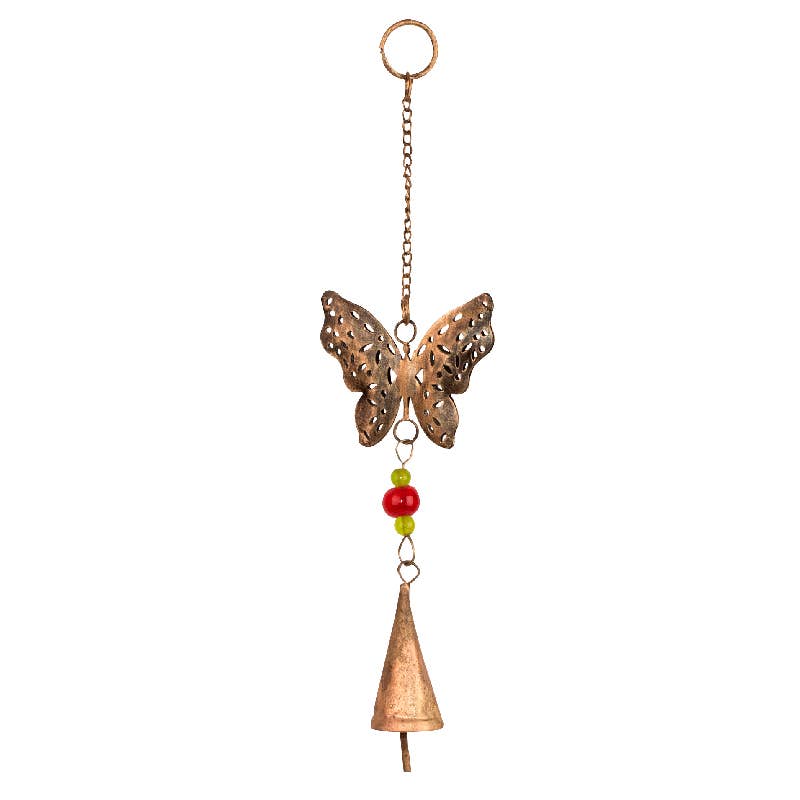 Small Recycled Animal Windchime - Butterfly