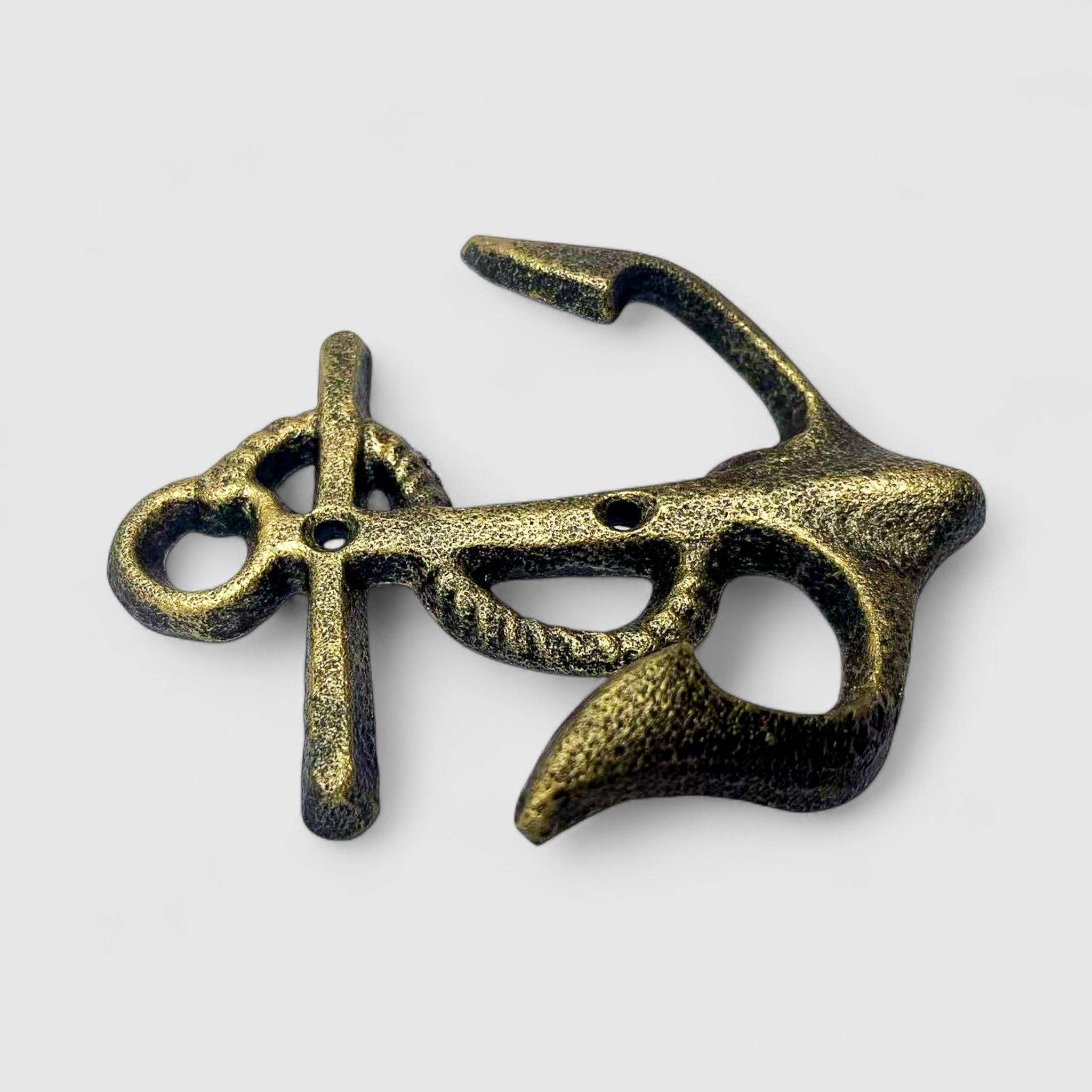 Marine Anchor Hook, Cast Iron Nautical Wall Decor Hook