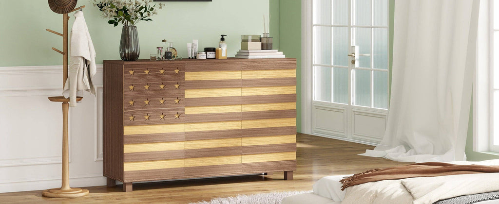 55" Buffet Sideboard Cabinet with Hand-Carved Detail