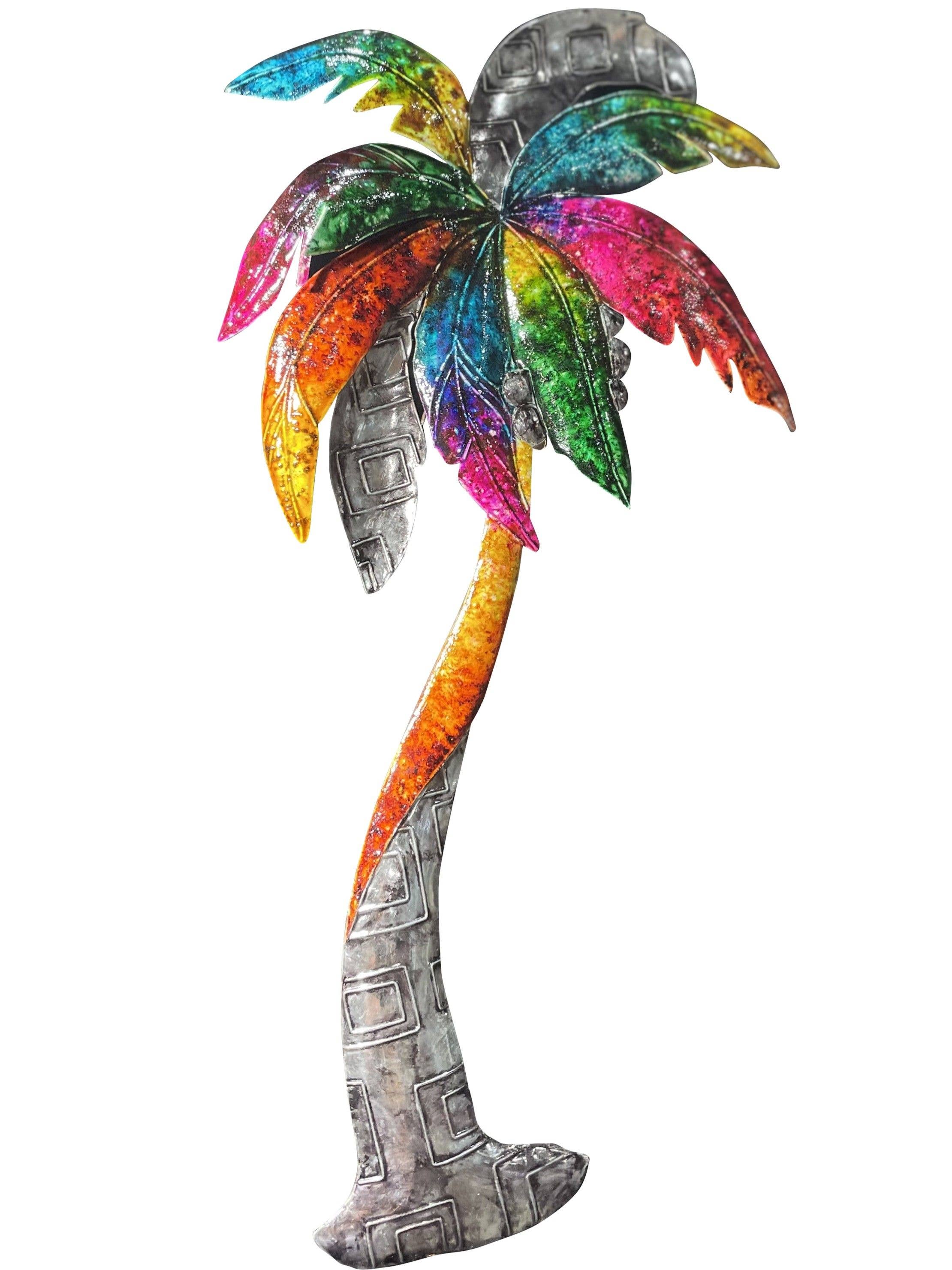 Multi Color Silver 3D - Palm Tree Wall Décor-MCS-10P