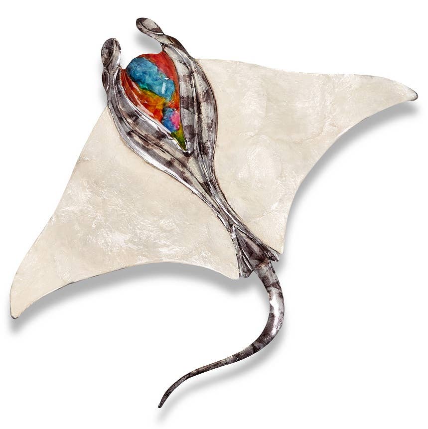 Multi White Elegance Wall Décor - Stingray-MWE-02S