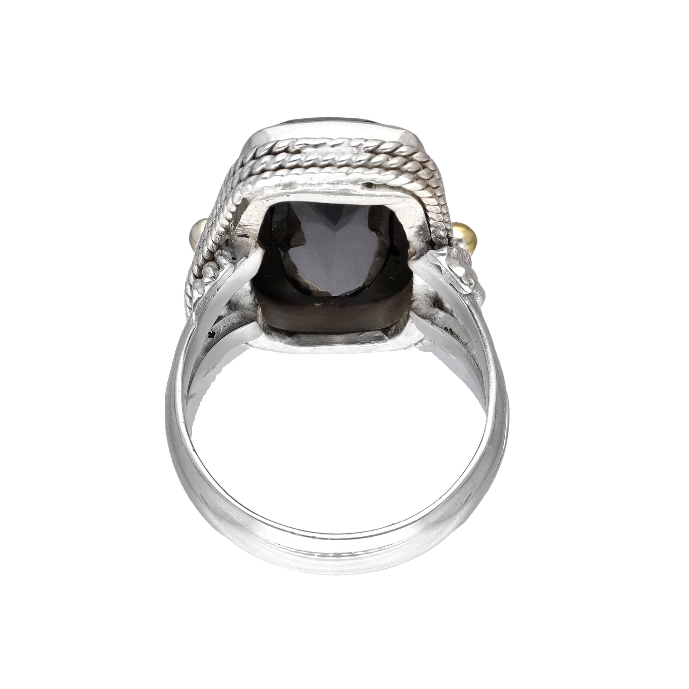 925 Sterling Silver Midnight Sovereign Black Onyx Ring: 7