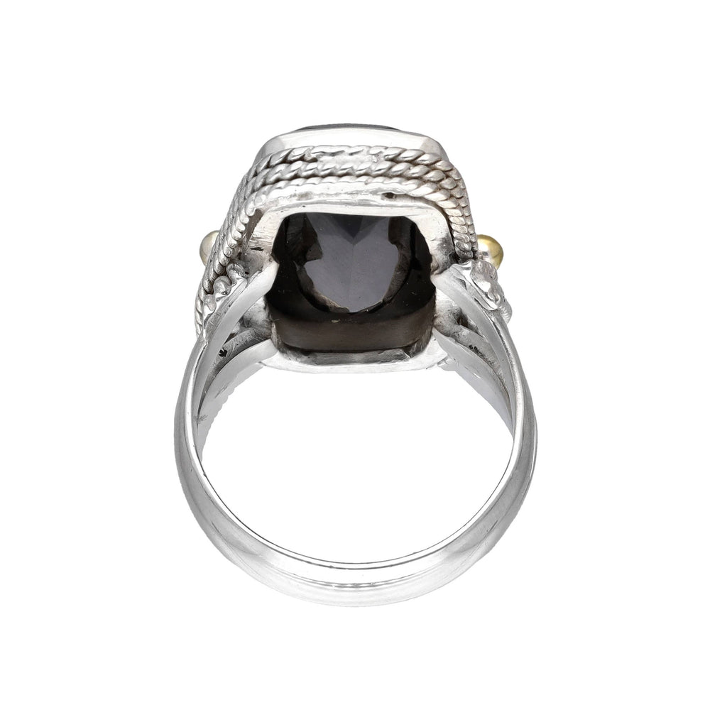 925 Sterling Silver Midnight Sovereign Black Onyx Ring: 9