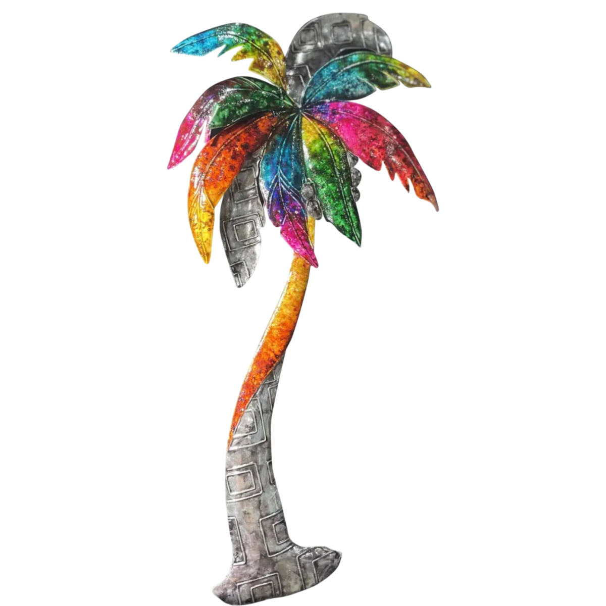 Multi Color Silver 3D - Palm Tree Wall Décor-MCS-10P