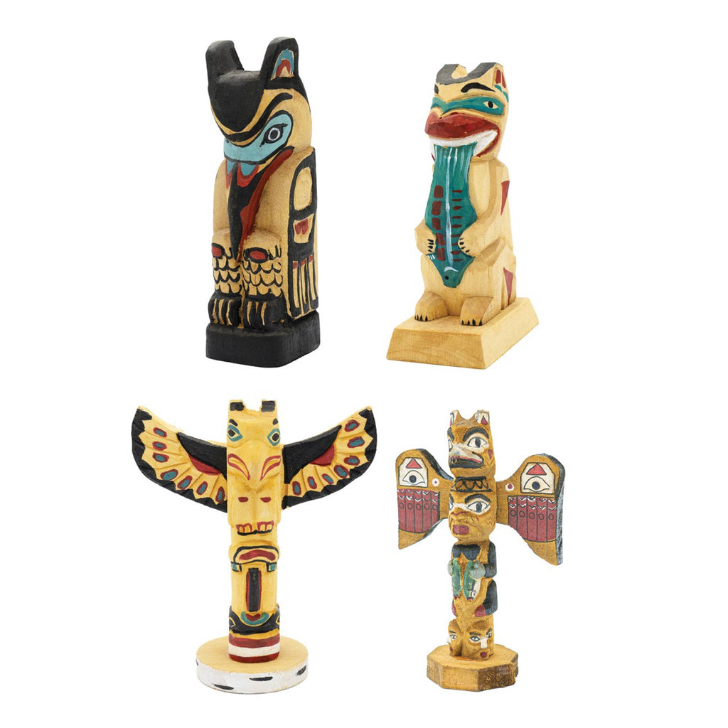 Hand Carved Wooden Totems: Style 1