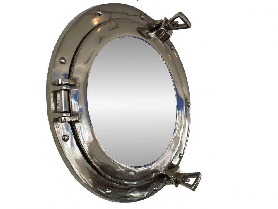 Chrome Decorative Ship Porthole Mirror 12"