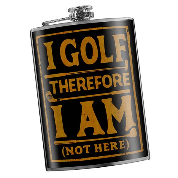 Flask - I Golf, Therefore I Am... - Father's Day