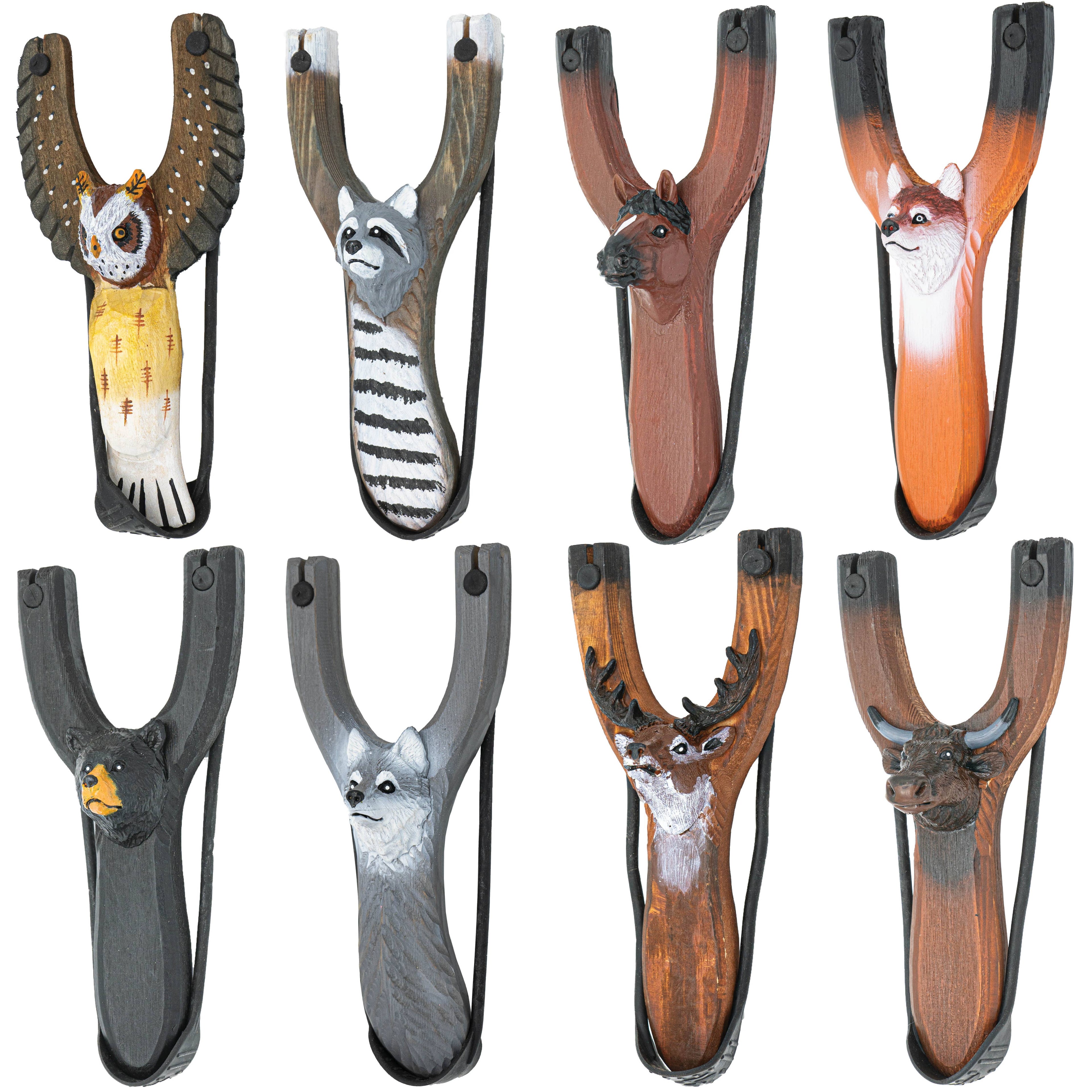 Wooden Animal Slingshots: Fish