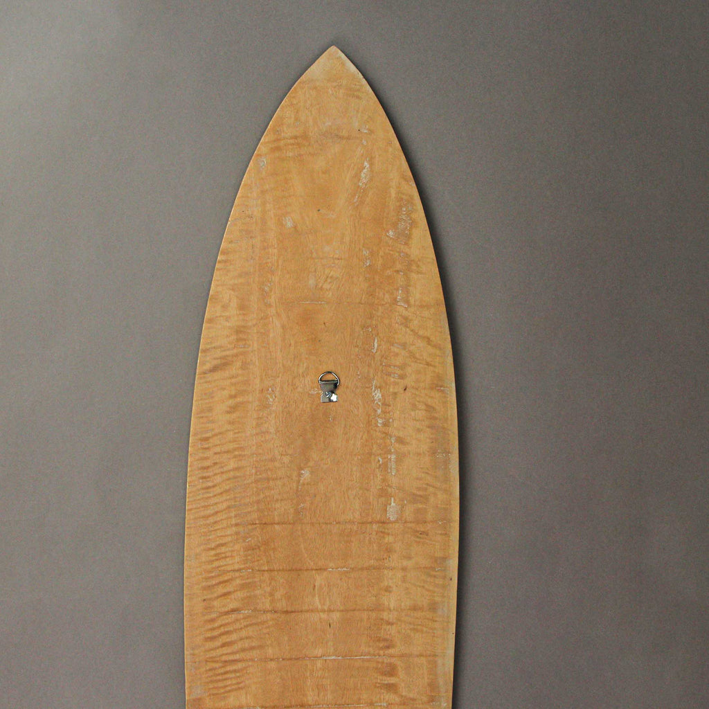 Striped Wooden Surfboard Wall Hanging 39 inch Natural