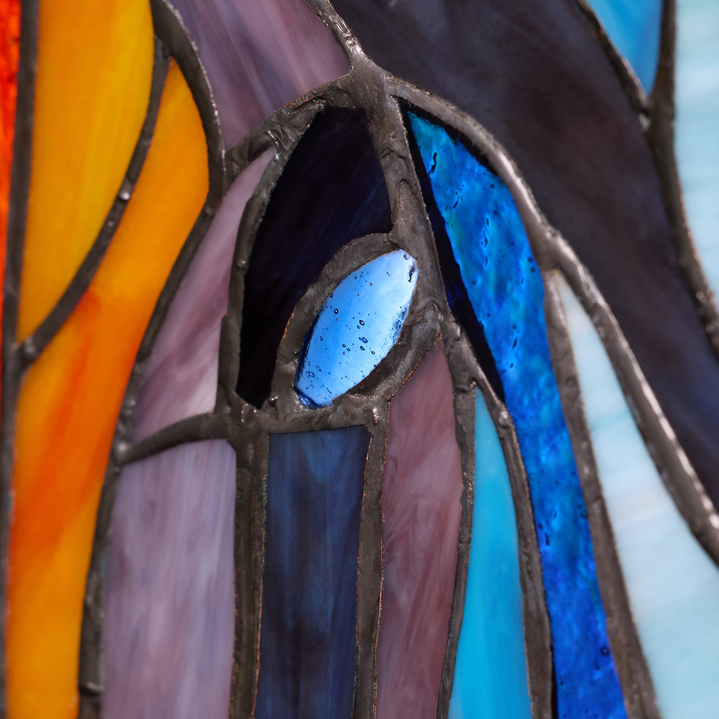 13"H Roz Horse Stained Glass Window Panel