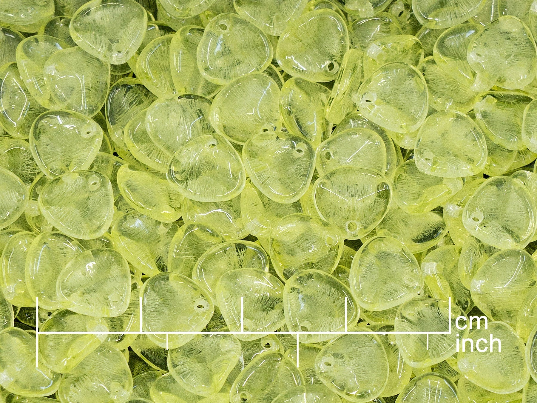 OUTLET 250g Rose Petal Beads, 8 x 7 mm, Transparent Yellow (111-00077-08x07-80130)