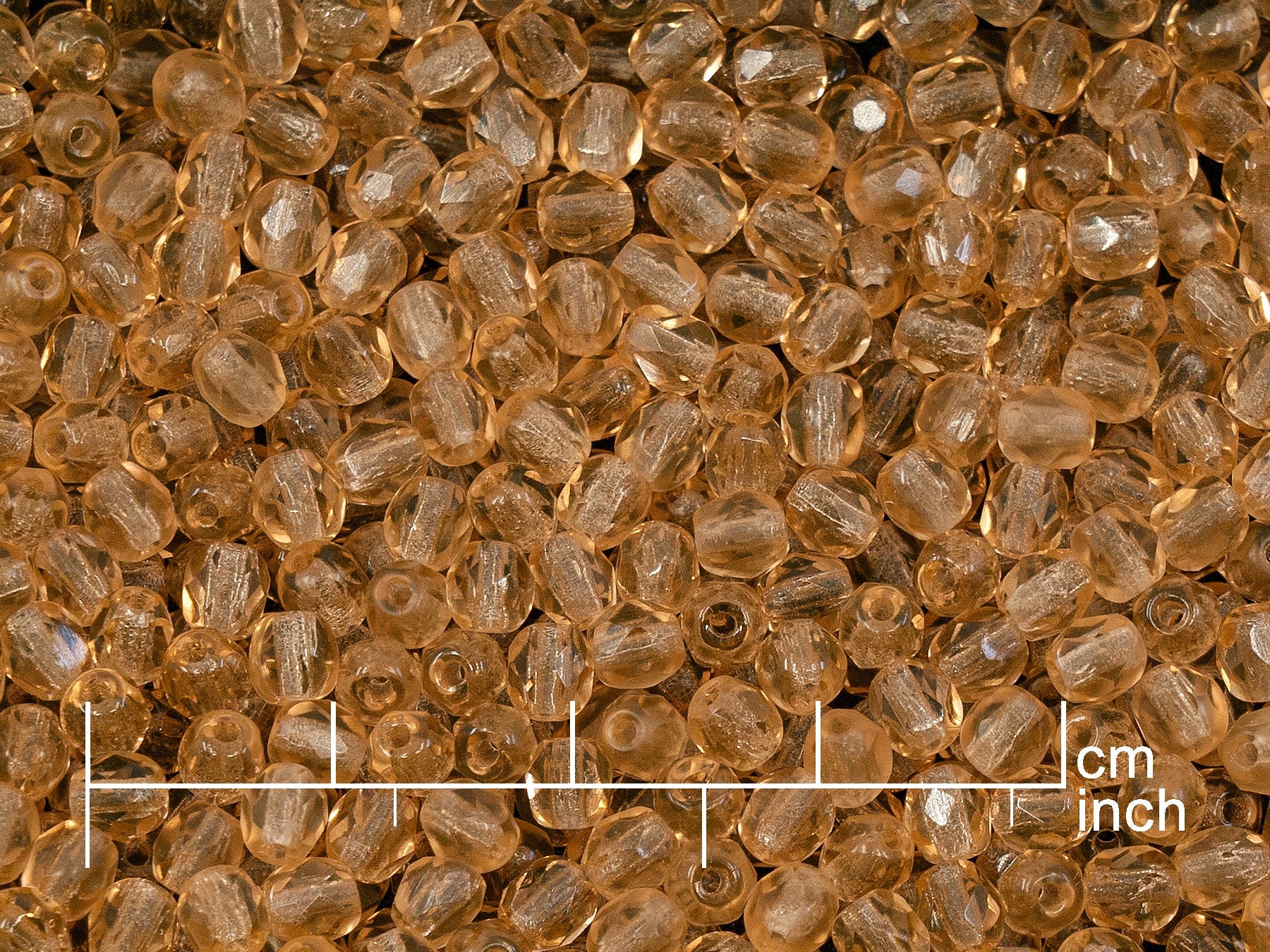 OUTLET 250g Fire Polished Round Faceted Beads, 4 mm, 70990 (151-19001-04x04-70990)