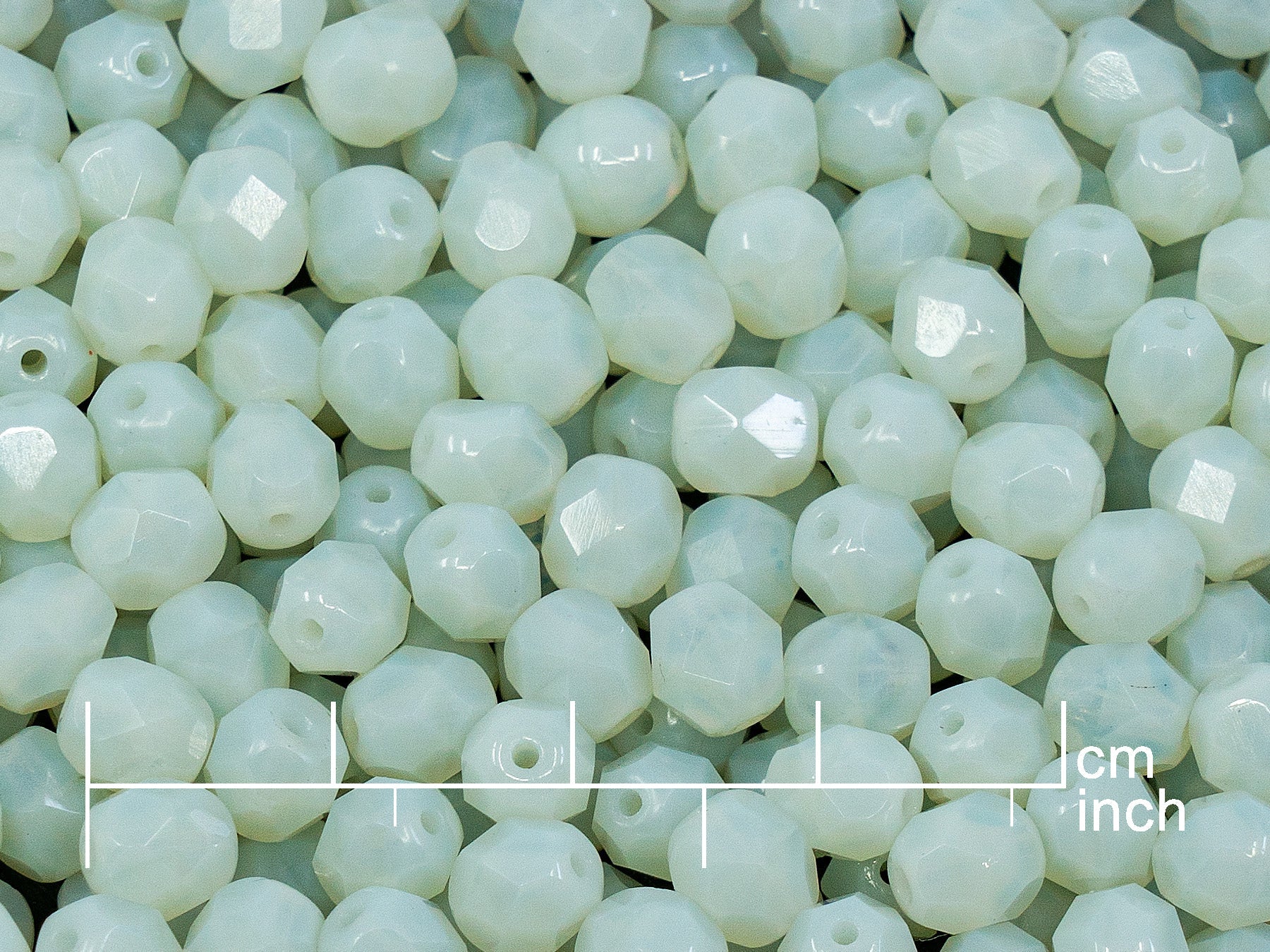 OUTLET 250g Fire Polished Round Faceted Beads, 6 mm, 81000 (151-19001-06x06-81000)