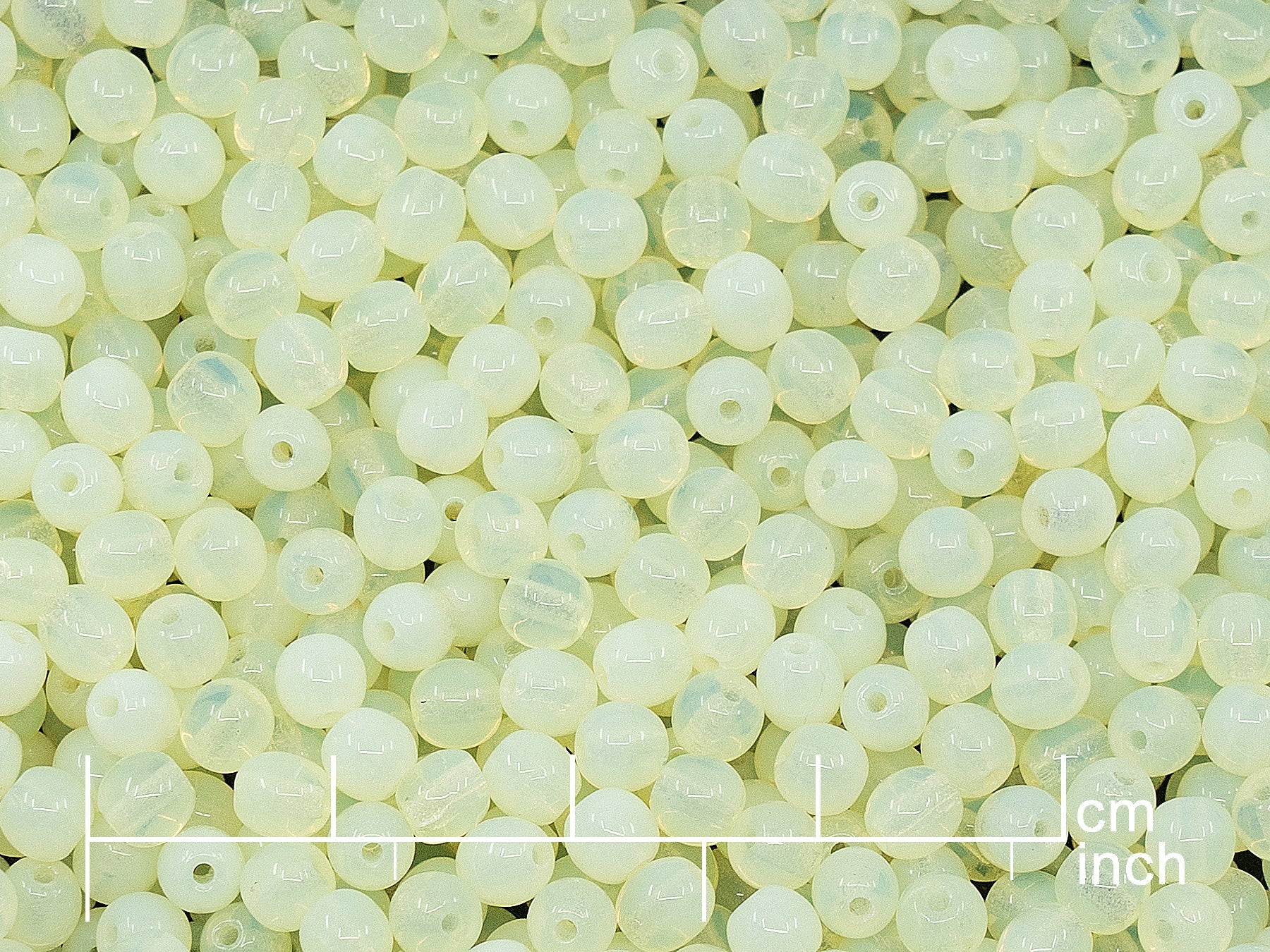OUTLET 250g Round Druck Beads, 4 mm, 81000 (111-19001-04x04-81000)