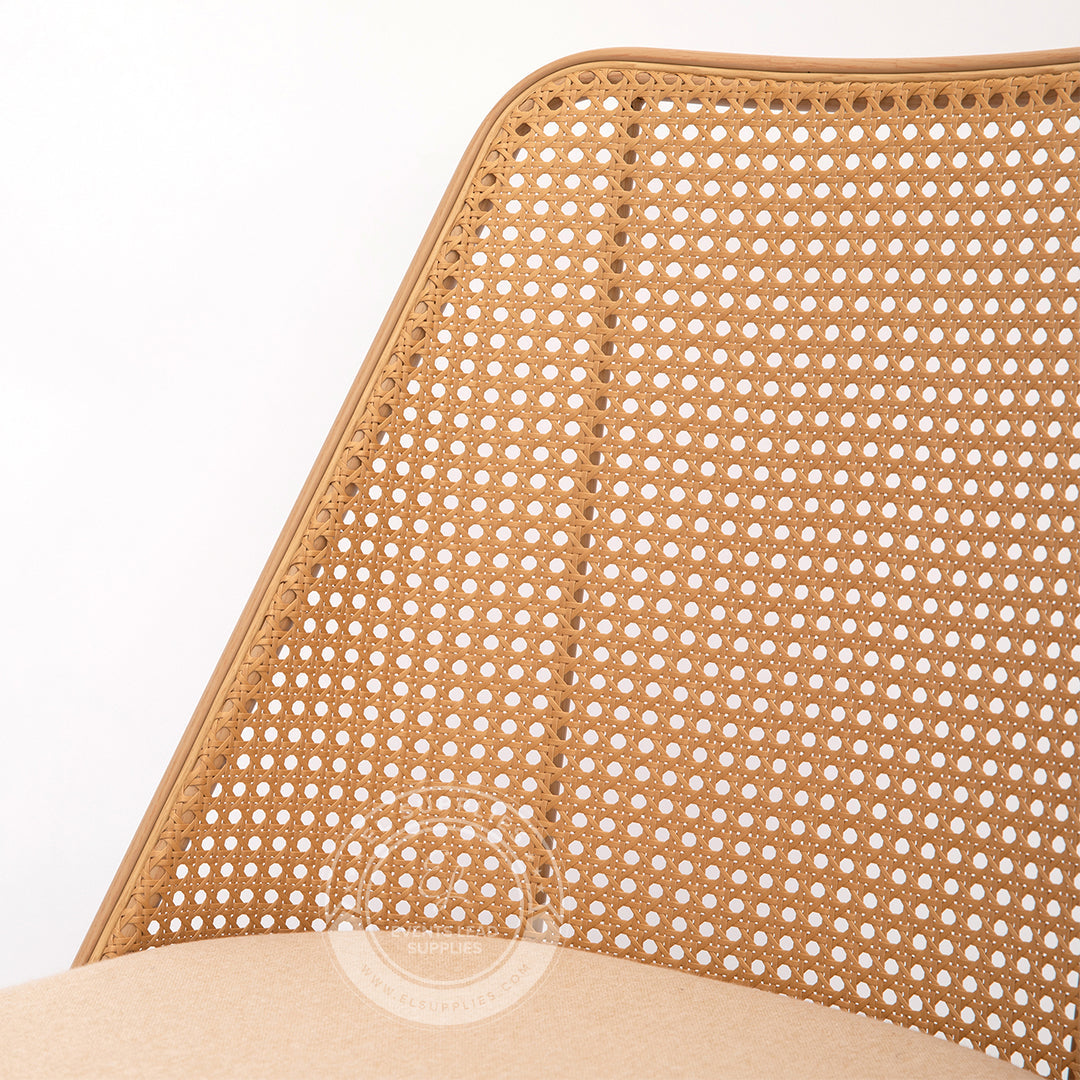 FEZ Beige Rattan Swivel Dining Chair