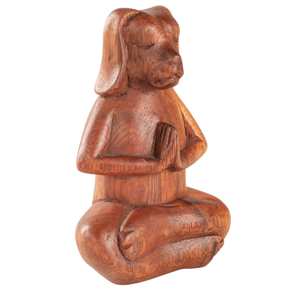 Wooden Meditation Dog