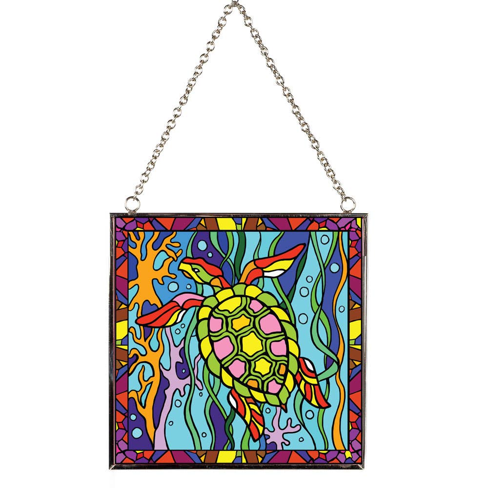 TURTLE STAINED GLASS SUNCATCHER
