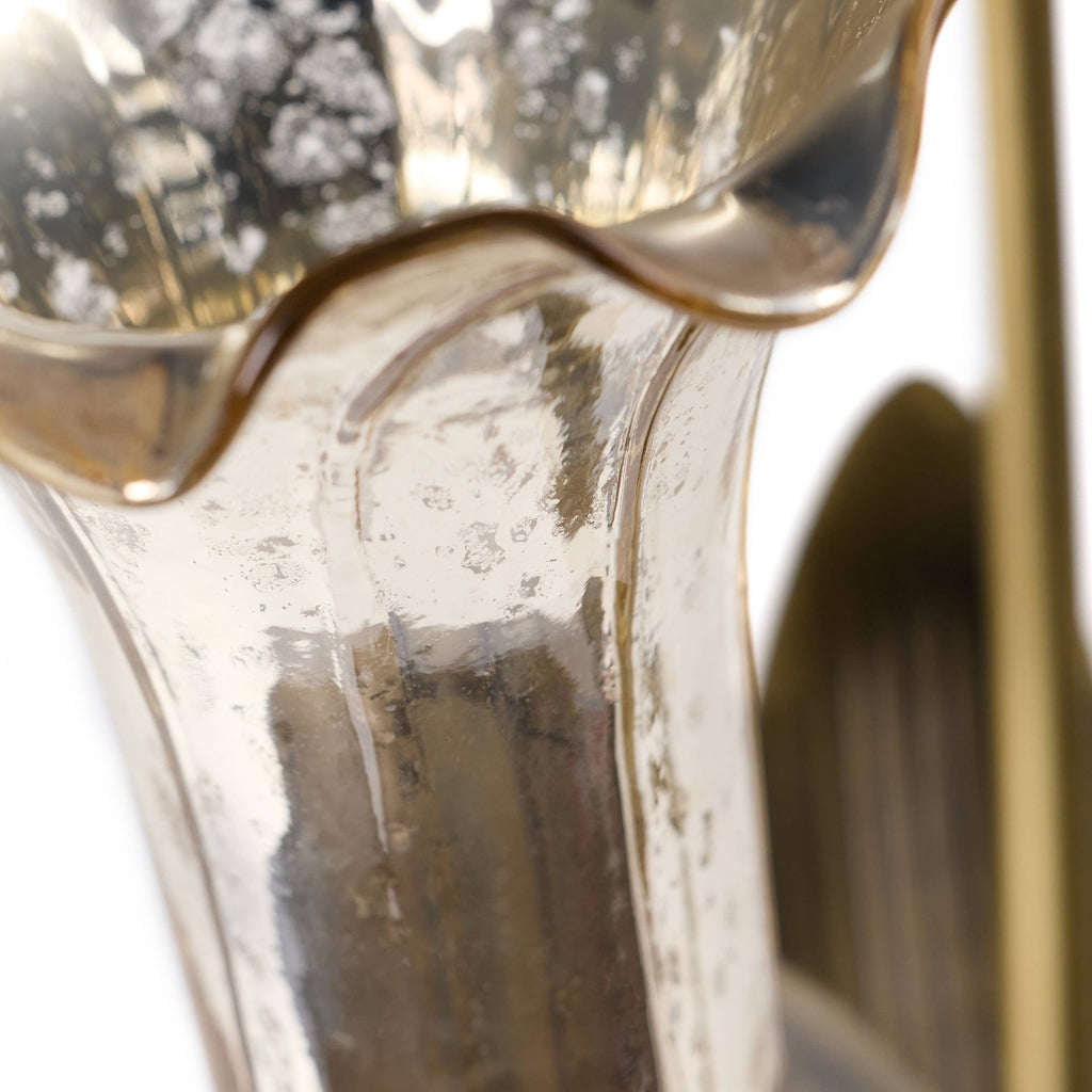 21.75"H Hand Blown Glass 3 Lily Uplight Table Lamp