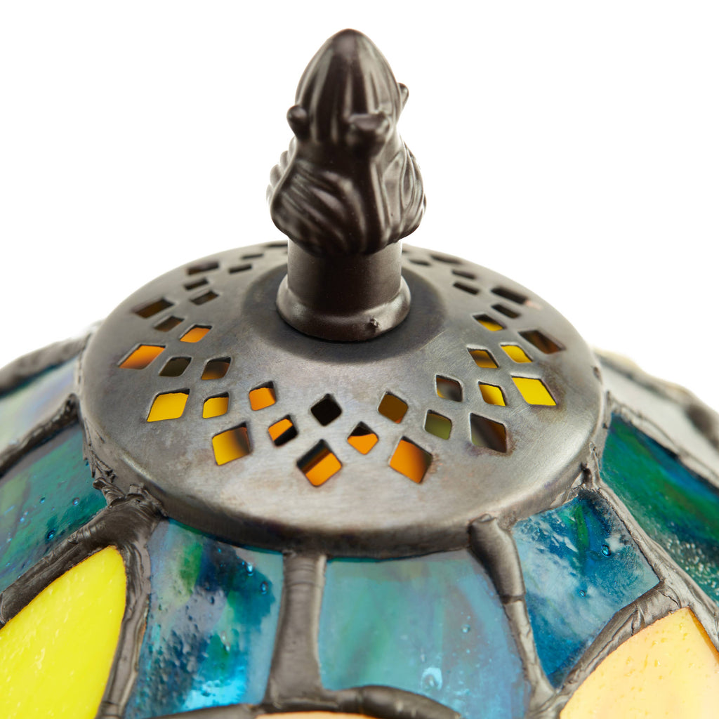 12" Sunflower Blossoms Tiffany Candlestick Accent Lamp