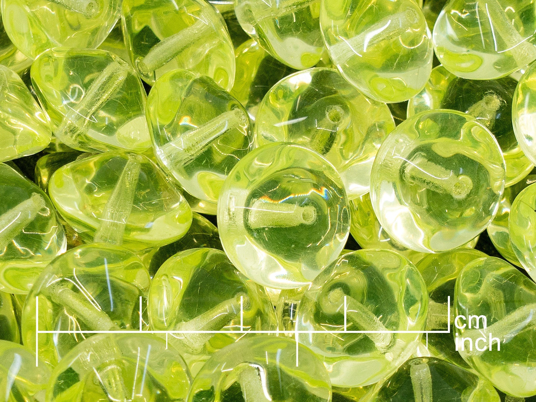 OUTLET 250g Pressed Czech Glass Beads, 14 mm, Transparent Yellow (111-49801-14x14-80130)
