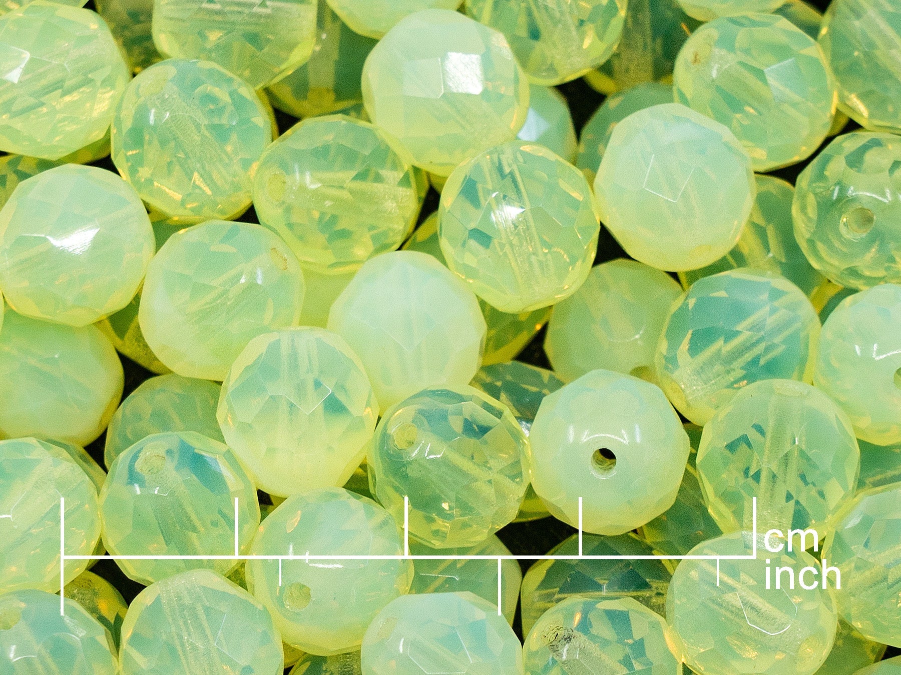 OUTLET 250g Fire Polished Round Faceted Beads, 10 mm, 81000 (151-19001-10x10-81000)
