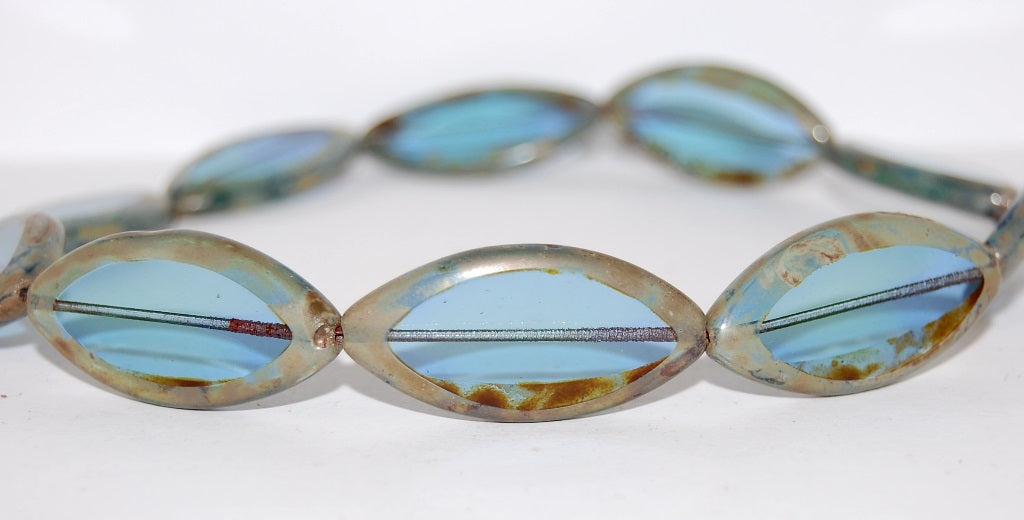 Table Cut Oval Beads, (87311 43400), Glass, Czech Republic