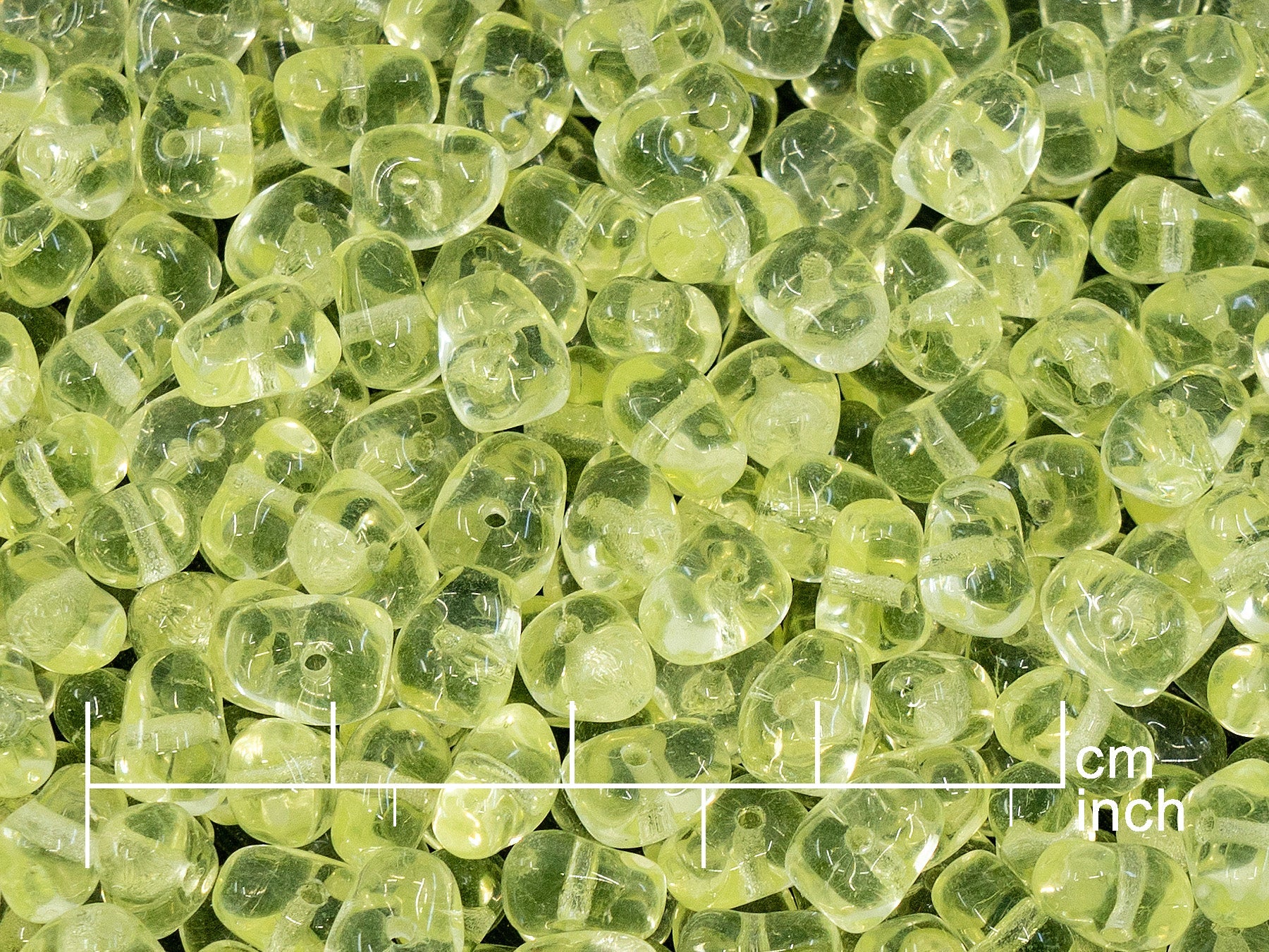 OUTLET 250g Pressed Czech Glass Beads, 5 x 7 mm, Transparent Yellow (111-00023-05x07-80130)