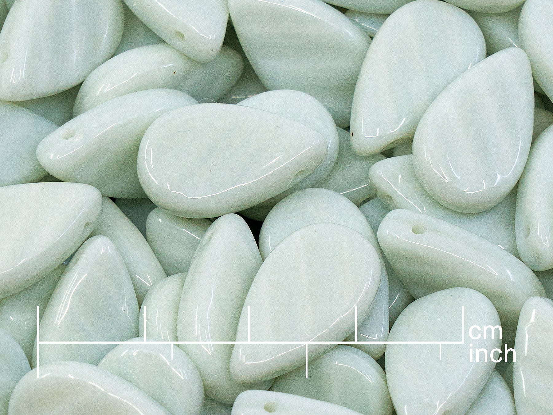 OUTLET 250g Pressed Czech Glass Beads, 11 x 18 mm, Gray (111-30494-11x18-83500)