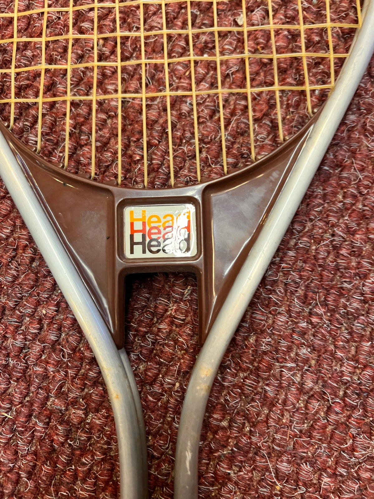 Head Silver Racket Head Vintage Tennis Racket Silver and Orange Graphite – Legacy Antiques ...