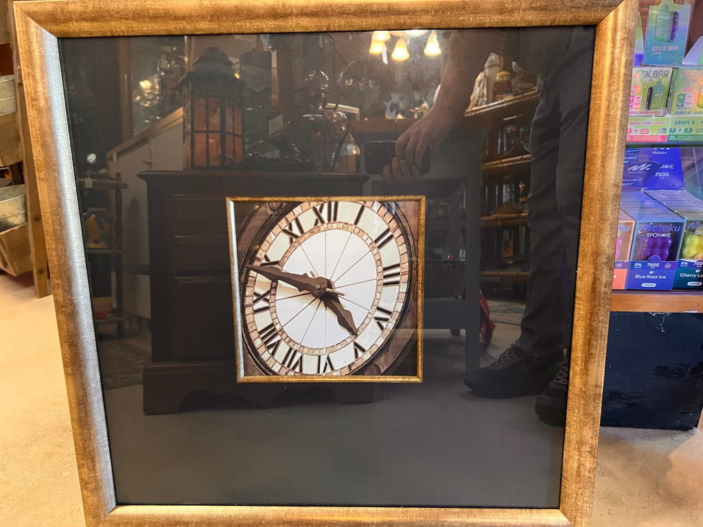 Set of 3 Three Art Print Brown and White Wood and Glass