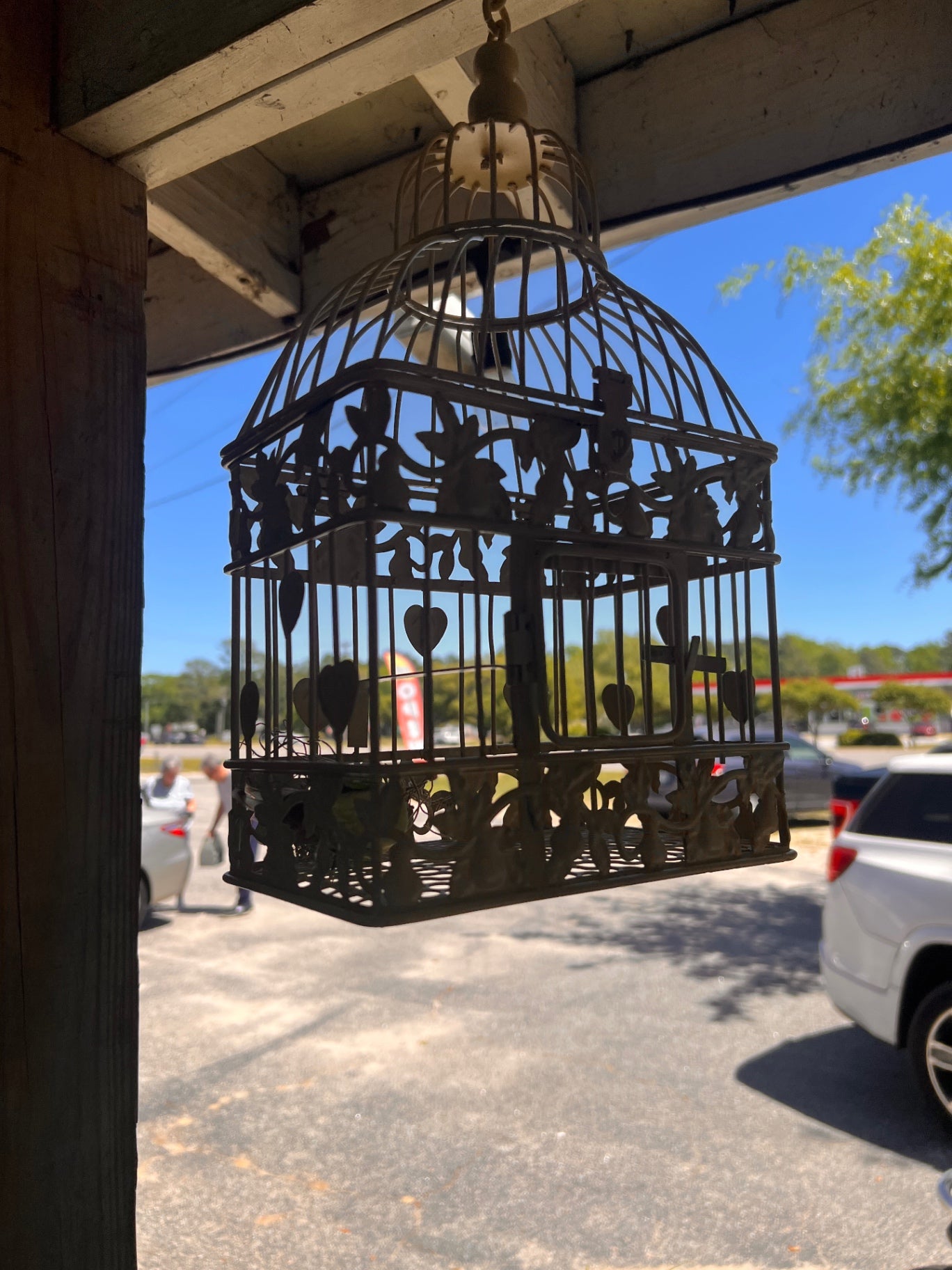Birdcage White Metal