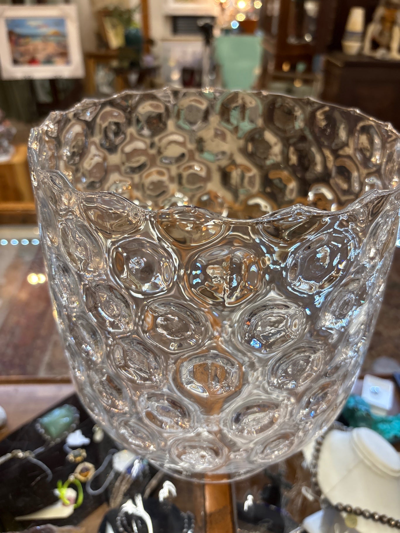 Large Glass Trifle Bowl or Vase
