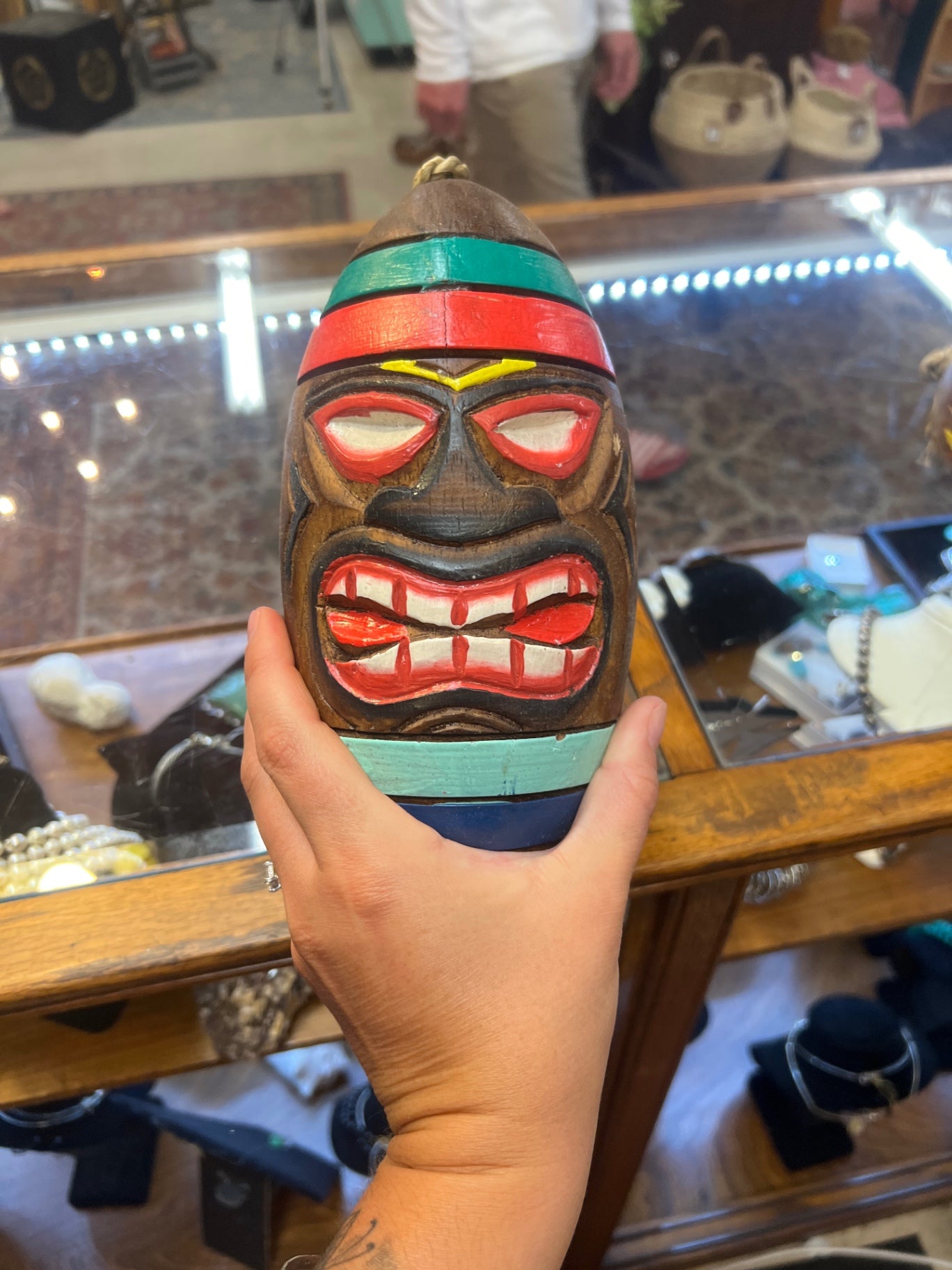 Decorative Mask Multicolored Wood