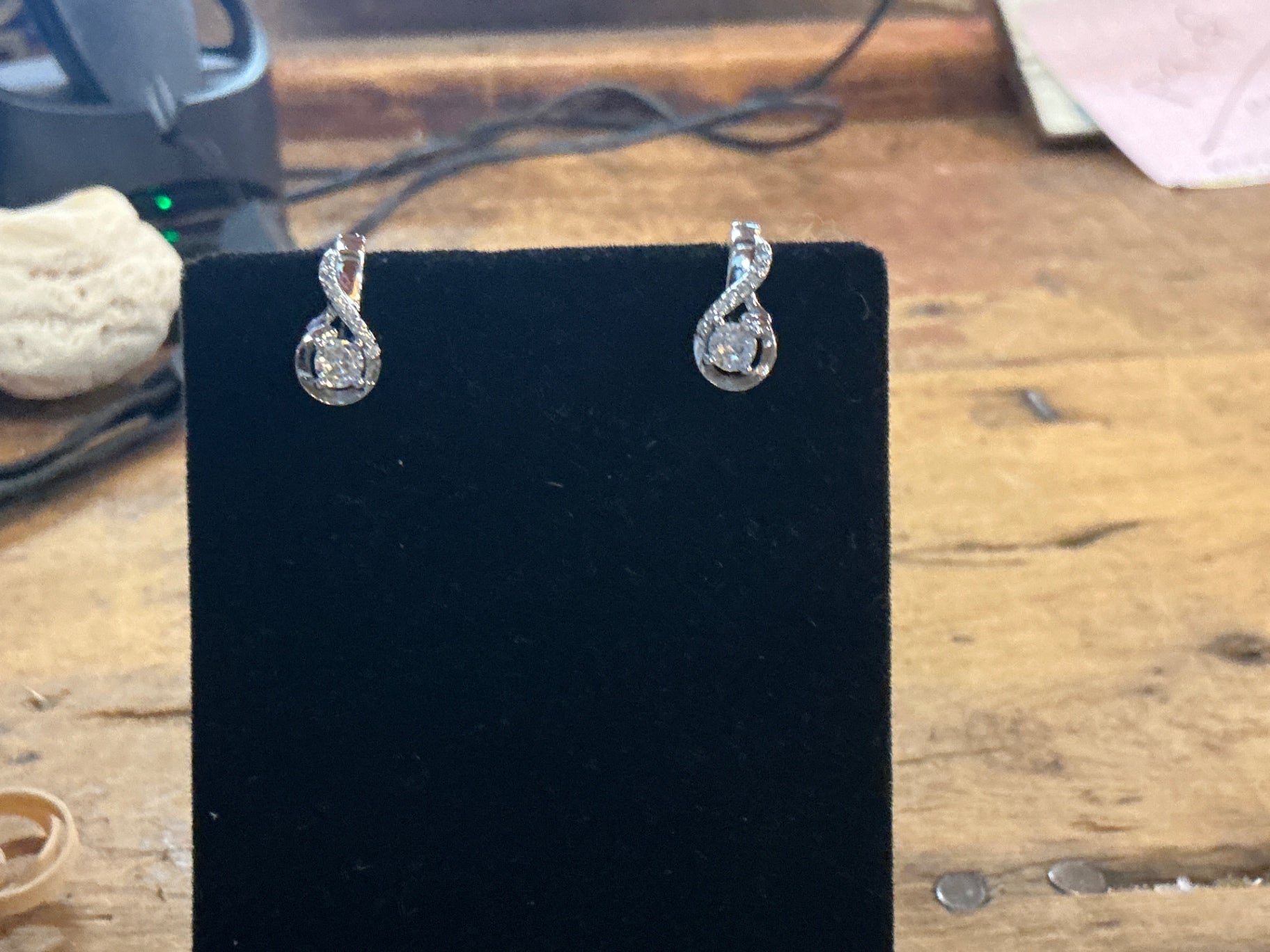 Earrings Silver Sterling silver and cubic zirconia