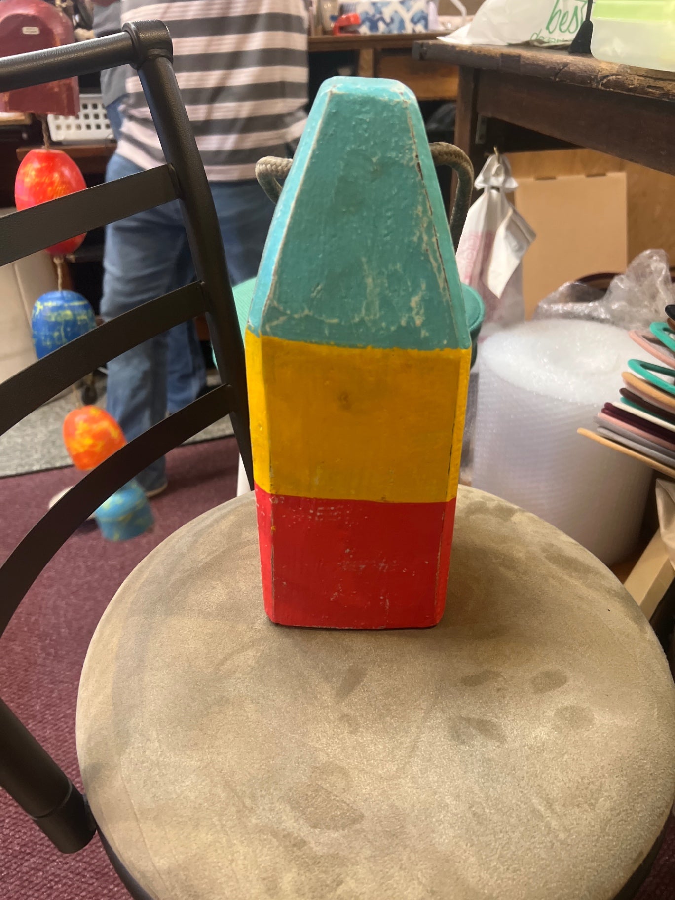 Decorative object Multicolor (blue, yellow, red, turquoise) Wood