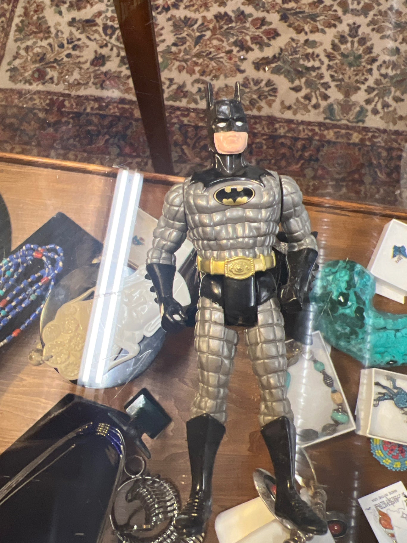 Batman Action Figure Gray, Black, Yellow, Flesh-tone Plastic